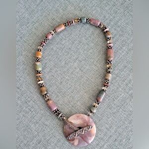 Beautiful Multi Stone and Silver Necklace